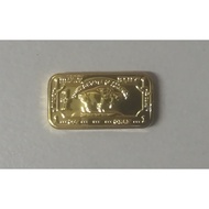 1 gram USA American Buffalo .999 Fine Titanium Gold Plated Bullion Bar Ti Element 1g