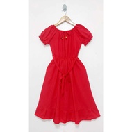 kids puff sleeve ribbon dress can fit 8 yr old up to 12 yr old