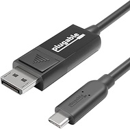 Plugable USB C to DisplayPort Cable 6 feet (1.8m), Up to 4K at 60Hz, USB C DisplayPort Cable - Compa