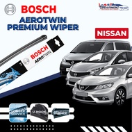 NISSAN BOSCH Aerotwin Car Front Wiper Set &amp; Rear Premium Wiper Blades | Xtrail Note Qashqai NV200 NV350 X-trail Sylphy