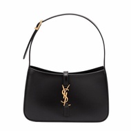 【YSL】SAINT LAURENT LE 5 A 7 Hobo 光滑小牛皮 肩背包 腋下包 黑色 657228