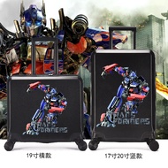 Transformers ออปติมัสกระเป๋าลากสำหรับเด็กกระเป๋าลากสำหรับเด็กผู้ชายกระเป๋าลากแบบลากได้20กล่องขึ้นเครื่องล้อลาก