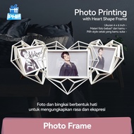 PHP Custom Photo Print 4 x 6 & Photo Frame / Love Heart Shaped Frame