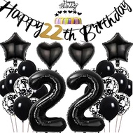 Dalettu Birthday Decoration 22 Years Woman, Balloons 22nd Birthday Decoration, Cake Decoration Birth
