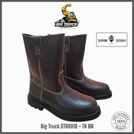 [SIRIM & DOSH] BIG TRUCK Men's HIGH CUT Leather Safety Shoes | Kasut Keselamatan STR8018