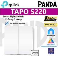 TP-Link Tapo S220, Smart Light Switch 2-Gang 1-Way