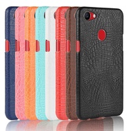 Oppo F7 leather back crocodile like case casing cover