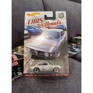Hotwheels Premium Car Culture Cars & Donuts Series Alfa Romeo Giulia Sprint GTA *sporty *racing *rub