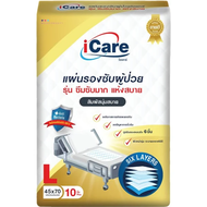 แผ่นรองซับ ผู้ใหญ่ iCare Size L ขนาด 45 x 70 cm. แพ็คเกจใหม่ แบบยกลัง 100 ชิ้น / ลัง