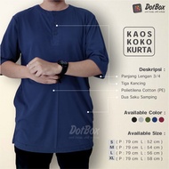 Kaos Koko Kurta Modern Pakistan Premium / Baju Koko Dewasa Lengan Panjang 3/4 / Baju Muslim Pria Kao