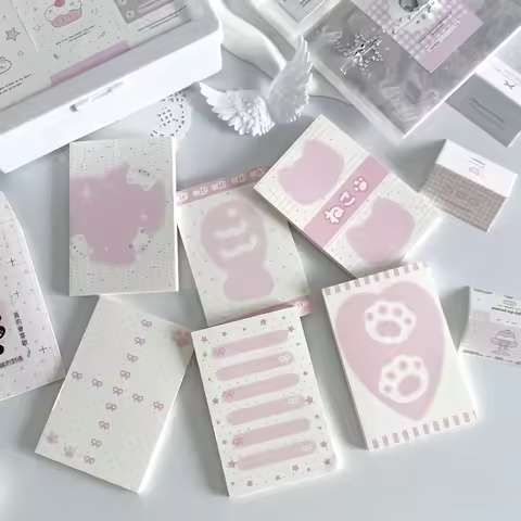 50 Pcs/Pack Korean Style Memo Pad Tearable Paper Pad Learning Make Plan Stationery Memo Paper Leave 