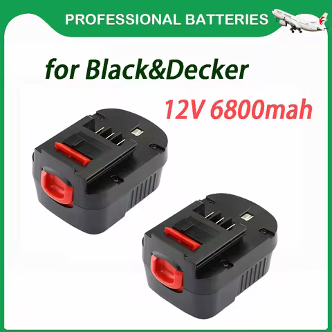12V 6800mah Rechargeable Tool Battery for Black&Decker A12 A12EX FSB12 FS120B A1712 HP HP12 Ni-MH Re