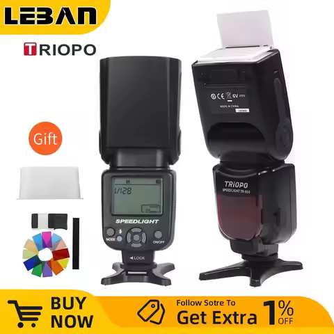 Triopo TR-950 Flash Light Speedlight Speedlite Universal for Fujifilm Olympus Nikon Canon 650D 550D 