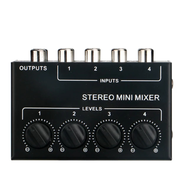 TECHCHIP-Channels Passive Stereo Mixer Mini Audio Mixer Portable Sound Mixer Input Ultra Low Noise f