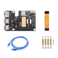 yunhaoSK-For 5 PCIe to MiniPCIe 4G Gigabit Ethernet RJ45 USB3.2 HAT+ Adapter Board PCIe to MiniPCIe