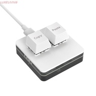 LUXELIVING Custom Mini 2 Key Keypad, Mini Acrylic Copy Paste Keypad, Hot Swap Type-c Interface Illum