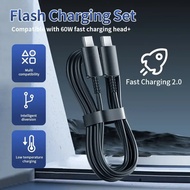 60W USB C TO Type C สายชาร์จเร็วสำหรับ Samsung Galaxy S23 S22 S21 S20 ultra PLUS Note 20 10สายเคเบิลข้อมูลโทรศัพท์อย่างรวดเร็ว