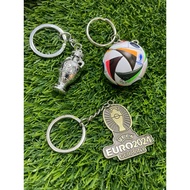 GANTUNGAN Euro Trophy Keychain 2024 l Ball Soccer Ball Keychain Euro Football Keychain Fussballliebe