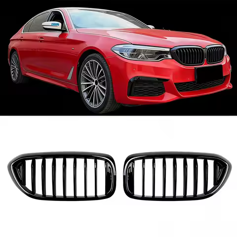 Glossy Black Front Hood Grille Car For BMW 5 Series G30 G31 520i 530i 540i M5 2017-2020 Kidney Grill