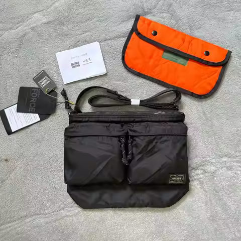 Porter Sports Crossbody Bag Men Fashion Large Capacity Shoulder Bag Waterproof Multifunctional Casua