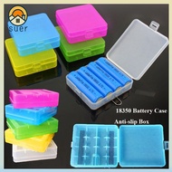 SUERHD Battery , 4 AA AA Anti-slip 18650 Battery Box,  Plastic Coloful Battery Box 18350 Battery Hol