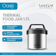 Vakkum Stainless Steel 316 Thermal Food Jar 1.7L With Cutlery Set & Insulated Warmer Bag Lunch Box