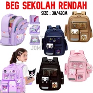 Beg Sekolah Rendah Melody School Bag Sekolah Pink Bag Girl Boy Backpack Primary School Bag Ergonomic