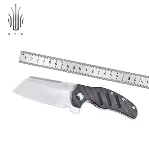 Kizer Folding Knife C01C XL V5488C3 154CM With Carbon Fiber Handle Knife