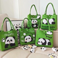 Chengdu Panda Souvenir Knitted Tote Bag Tote Bag Cartoon Cute Work Out Universal Portable Storage Ba