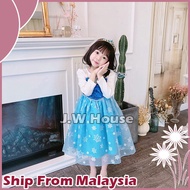 Frozen Elsa Anna Long Sleeve Dress Frozen Elsa Anna Costume For Kid's