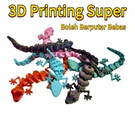 3D Bercetak Cicak Gecko Cat Teaser Sendi Alih Pistol Cicak cat toy mainan kucing