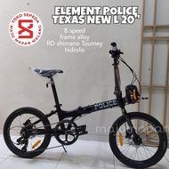 Sepeda Lipat Element Police Texas New L