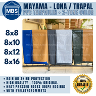 LONA TRAPAL TOLDA | 2-TONE | 8x8 8x10 8x12 8x16 | MAYAMA (Rain & Shine Protection)