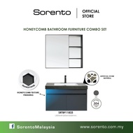 SORENTO Honeycomb Structure Bathroom basin cabinet basin set with mirror cabinet ceramic sink kabine