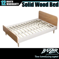 𝐁𝐌𝐙𝐀𝐑 SINGLE WOODEN BED B3 4 FT /Double Single Bed Frame /Katil Kayu Single /Double Single Bed