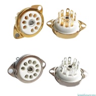 jenniferagg.my GZC9-C-1 GZC9-C-1-G Ceramic Tube Socket 9PIN Connector for 12AX7 12AT7 12AU7 ECC83 EC