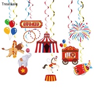 TREA Colorful Swirl Hanging Decorations for Kids Parties DIY Craft Activity Paper