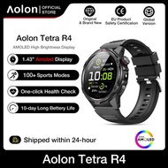 【 Amoled 】Aolon Tetra R4 สมาร์ทวอทช์ 1.43 นิ้ว AOD ภาษาไทยเมนู การบลูทูธ เข็มทิศ ไฟฉาย นาฬิกาข้อมือส
