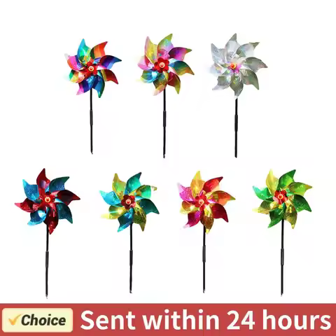 Windmill Bird Repellent Decoration Bird-Scaring Wind Spinner Children Kids Toys Easy Installation Ga