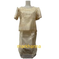 blouse and skirt color beige