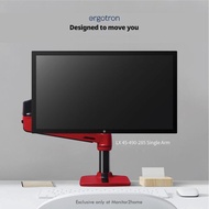 Ergotron 45-490-285 LX Desk Mount Monitor Arm, Adrenaline Red/Red Fits up to 34" (3.2-11.3 kg) - 10 yrs warranty