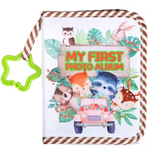 Baby's My First Family Album Soft Photo Cloth Book My First Book of Photos Baby Memory Album Gift Ho