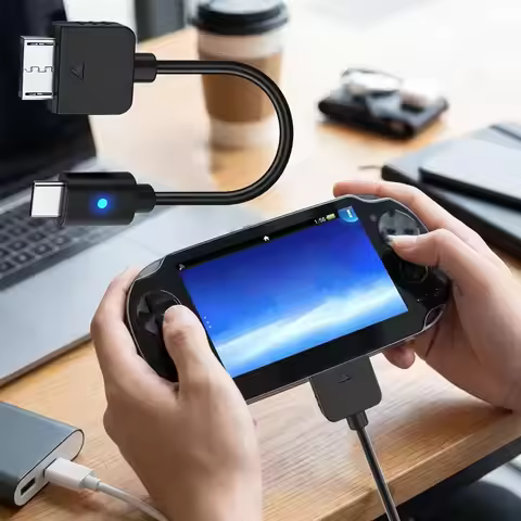 USB C Cable for Playstation Vita 1000 Controller Charging Adapter Type C LED Convert Cord for PS Vit