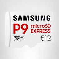 Samsung P9 Express microSD Express Card, 512GB microSDXC Memory Card, Up to 800 MB/s, for Nintendo-S