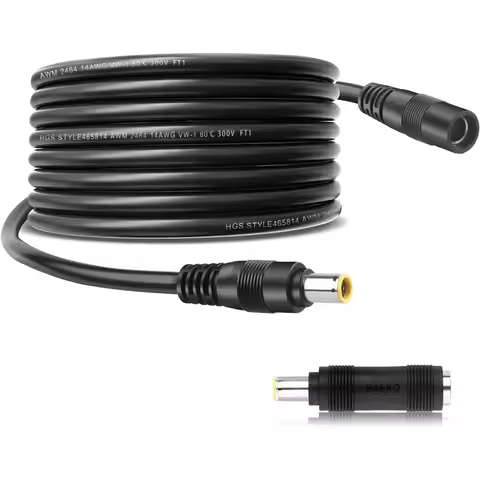 10Ft, 8mm male to female Extension Cable with DC 8mm Female to Male plug Connector Plug fit for GZ Y