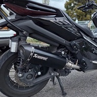 ZONTES 368G Akrapovic Full Set Exhaust System Zontes Exhaust Akrapovic Muffler Manifold Carbon Muffl