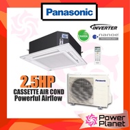 Panasonic Ceiling Cassette Air Cond S-21PU2H5 / U-21PS2H5 2.5HP Inverter 4-Way Nanoe-X R410A S21PU2H5 / U21PS2H5