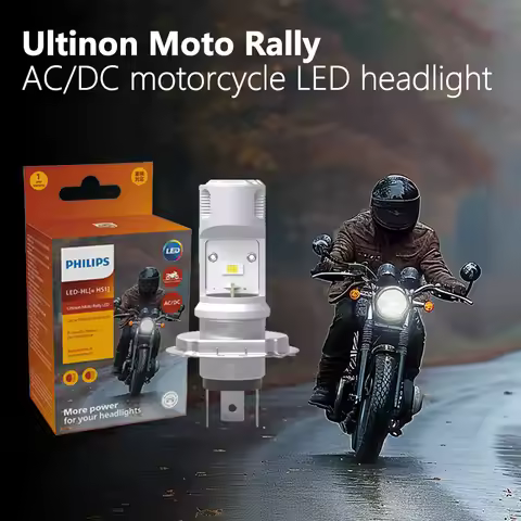 Philips LED HS1 Motor Headlight 6500K White Lamp LED Bright Motorcycle High Low Beam Moto Bulb 12V P