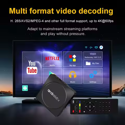 MX10-K1 H313 Smart TV Box Quad-core ARM Cortex™-A53 Android 14 Wi-Fi 2.4G BT5.0 Google TV Fire Stick