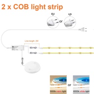 cod Dimmable LED Cabinet Light COB LED Strip Light Bookcase Wardrobe Closet Kitchen Shelf Showcase L